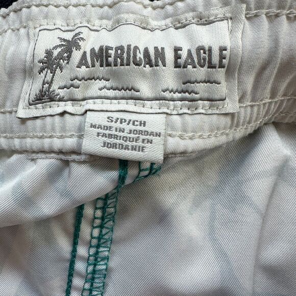 American Eagle Teal Tropical Swim Trunks - Men S - Picture 4 of 4